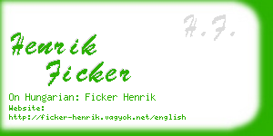 henrik ficker business card